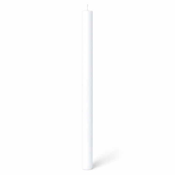 Lumânare din parafină albă pentru botez sau cununie, 70 cm, culoare alb - 70040 DR