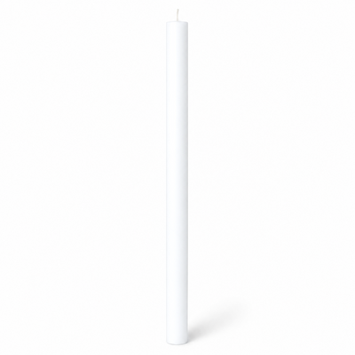 Lumânare din parafină albă pentru botez sau cununie, 90 cm, culoare alb - 90040 DR