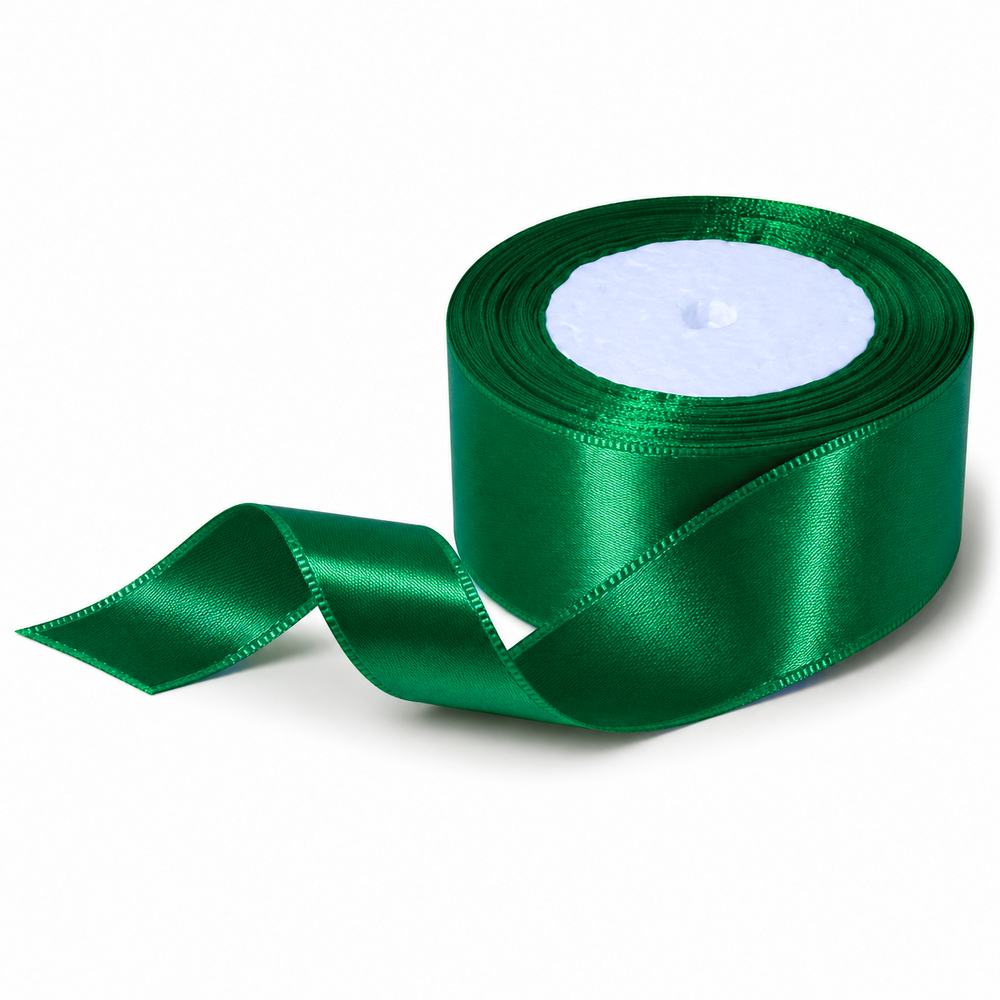 Rolă panglică satin, 4 cm, culoare verde NR. 76 - ROC 0811