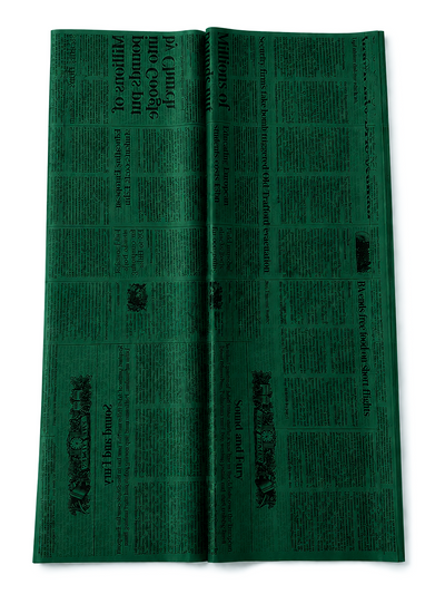 Ambalaj semitransparent tip ziar, culoare verde - ROC A64