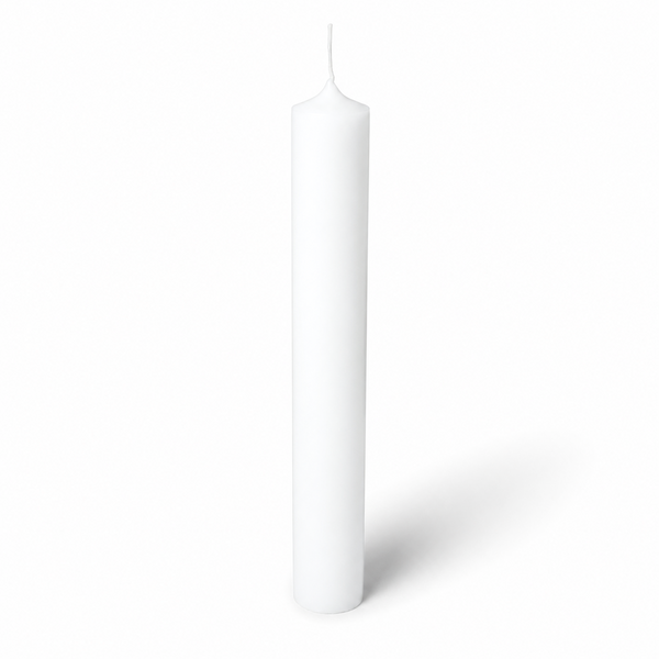 Lumânare din parafină pentru cununie și botez, 40 cm, culoare alb - 40048 ALB