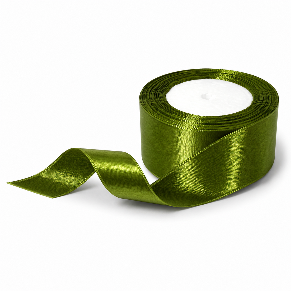 Rolă panglică satin, 4 cm, culoare verde NR. 55 - ROC 0811
