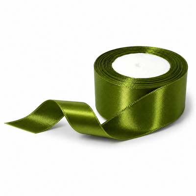 Rolă panglică satin, 4 cm, culoare verde NR. 55 - ROC 0811