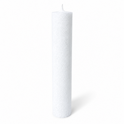 Lumânare tip gheață pentru cununie sau botez, 40 cm, culoare alb - 40070ST ALB