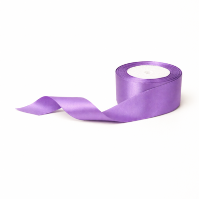 Rolă panglică satinată, 4 cm, culoare lila NR. 125 - ROC 0811