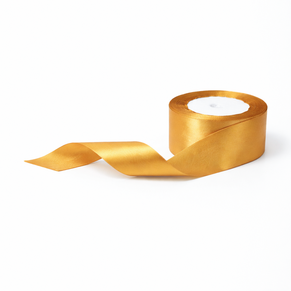 Rolă panglică satinată, 4 cm, culoare auriu NR. 157 - ROC 0811
