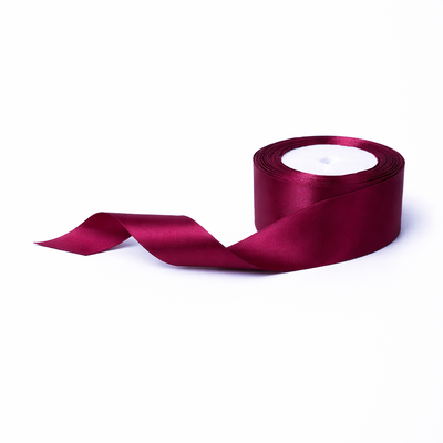 Rolă panglică satinată, 4 cm, culoare grena NR. 166 - ROC 0811