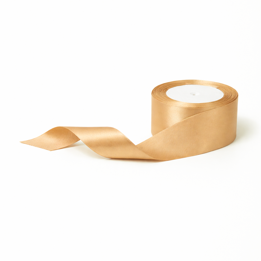 Rolă panglică satinată, 4 cm, culoare auriu NR. 71 - ROC 0811