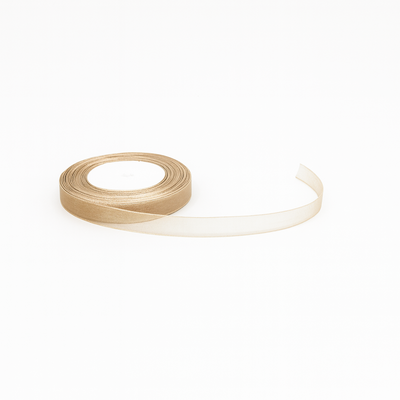 Panglică din organza, 1.5 cm, culoare bej - ROC 0832