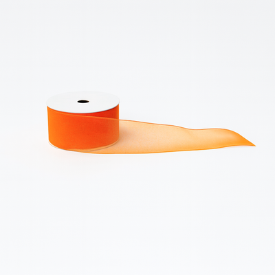 Panglică din organza, 4 cm, culoare portocaliu - ROC 0842