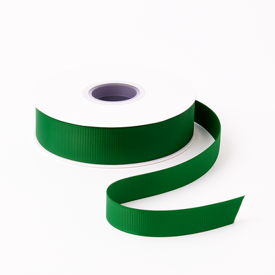 Cinta de satén, 2.5 cm, color verde NR. 587
