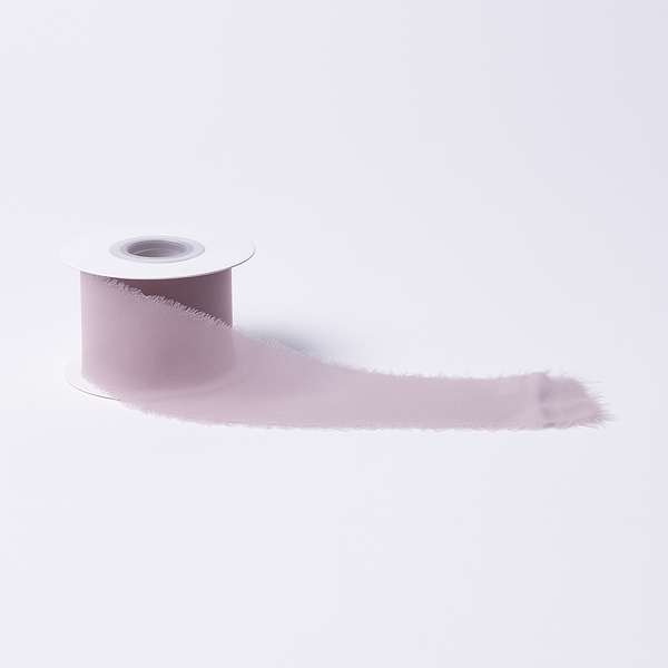 Bandă textilă cu margini franjurate, culoare roz prăfuit NR. 183 - ROC 0854