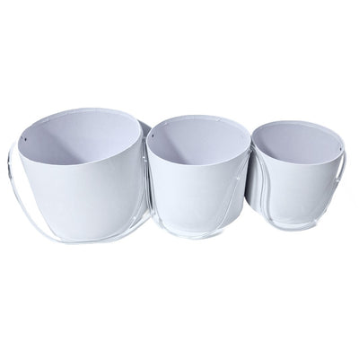 Set 3 cutii fără capac, alb - ROC 5255