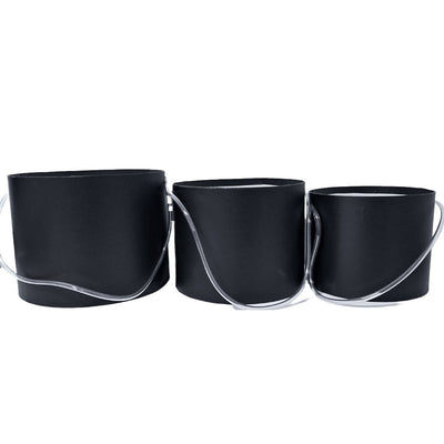 Set 3 cutii fără capac,  culoare negru - ROC 5255