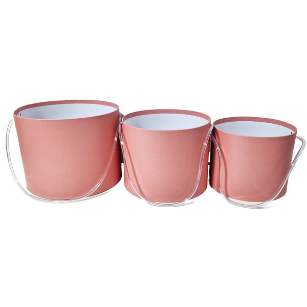Set 3 cutii fără capac, culoare roz - ROC 5255