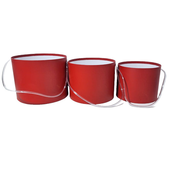 Set 3 cutii fără capac, culoare roșu - ROC 5255