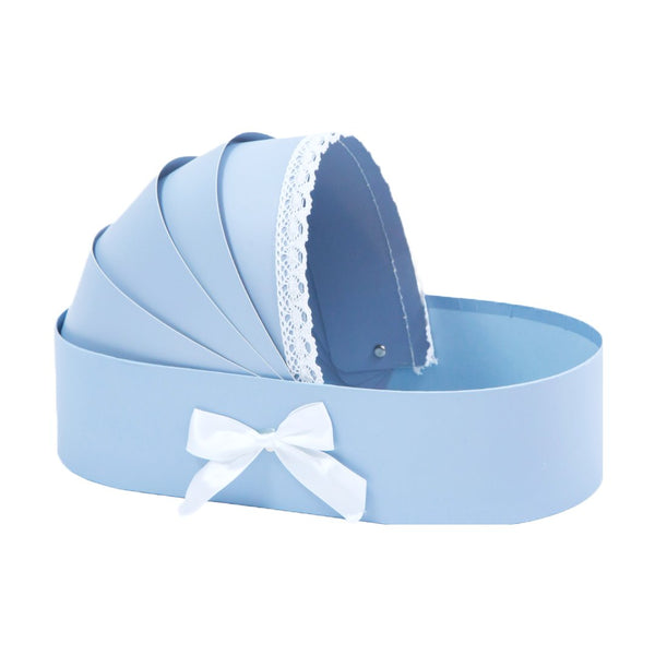 Cutie aranjament floral tip landou, culoare albastru - ROC 5500