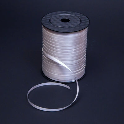 Rolă panglică rabant pentru flori, lățime 0.5 cm, lungime 100 m, culoare alb - ROC 0833