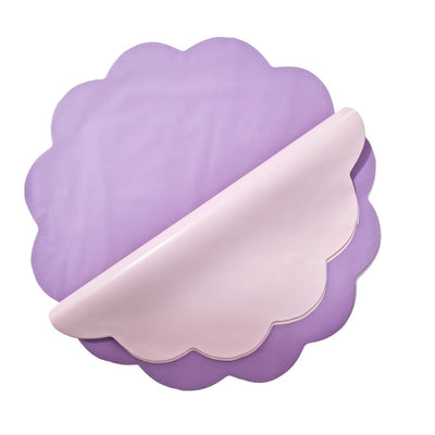 Celofan rotund cu două fețe, 58 cm, culoare lila cu roz - ROC A69