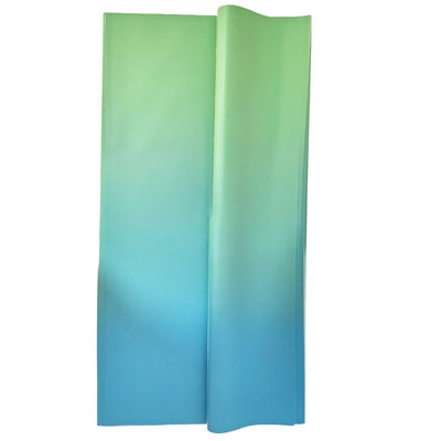 Coli celofan degrade pentru aranjamente florale, verde cu albastru - ROC A288