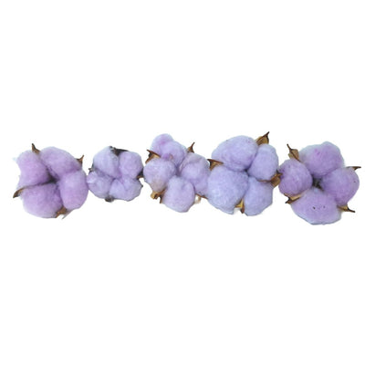 Set 20 de capete de flori de bumbac, culoare lila - ROC FD 13