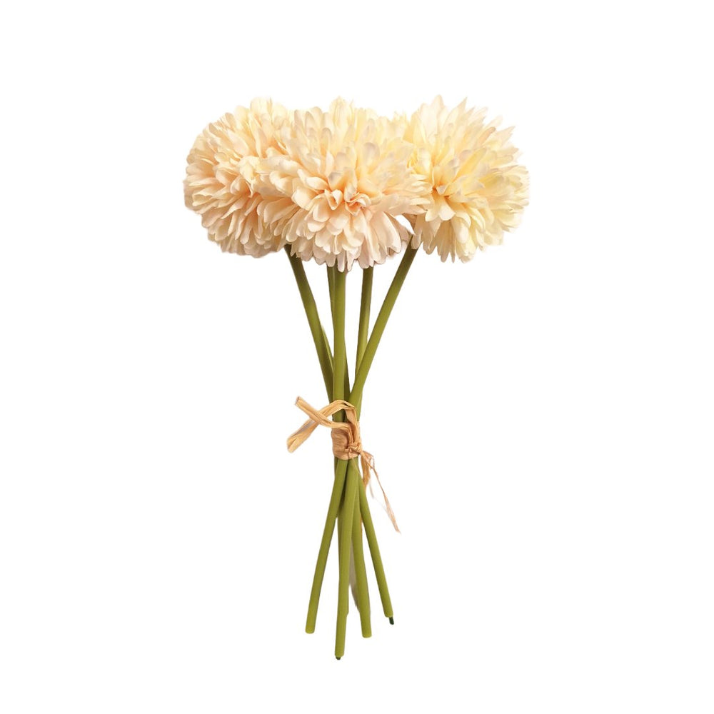 Crizanteme artificiale la buchet, culoare crem. Fiecare buchet contine 6 fire.