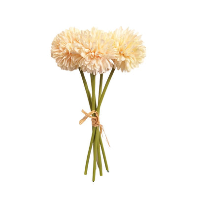 Crizanteme artificiale la buchet, culoare crem. Fiecare buchet contine 6 fire.
