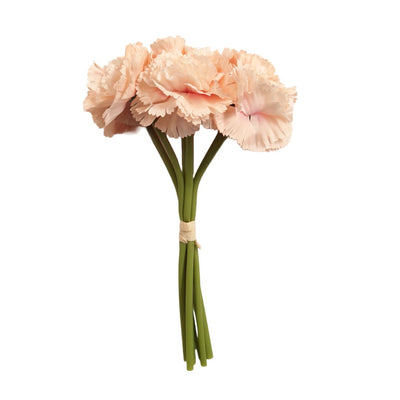 Garoafe artificiale la buchet de 6 fire, culoare corai