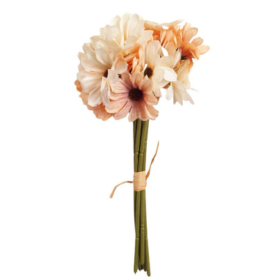 Margarete artificiale la buchet, culoare corai cu alb. Fiecare buchet contine 7 fire.
