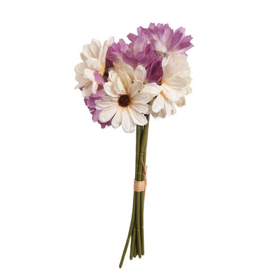 Margarete artificiale la buchet, culoare lila cu alb. Fiecare buchet contine 7 fire.