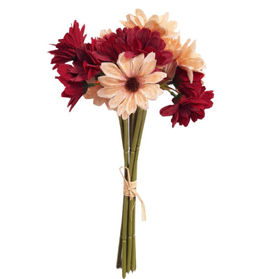 Margarete artificiale la buchet, culoare grena cu crem. Fiecare buchet contine 7 fire.