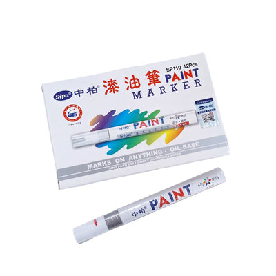 Marker cu vopsea, culoare argintiu
