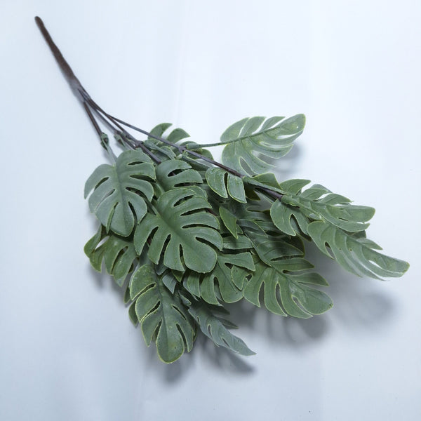 Set 2 crenguțe artificiale monstera, culoare verde - ROC AF8