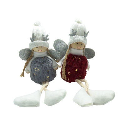 Set 12 figurine Crăciun, grena cu gri - ROC Z38