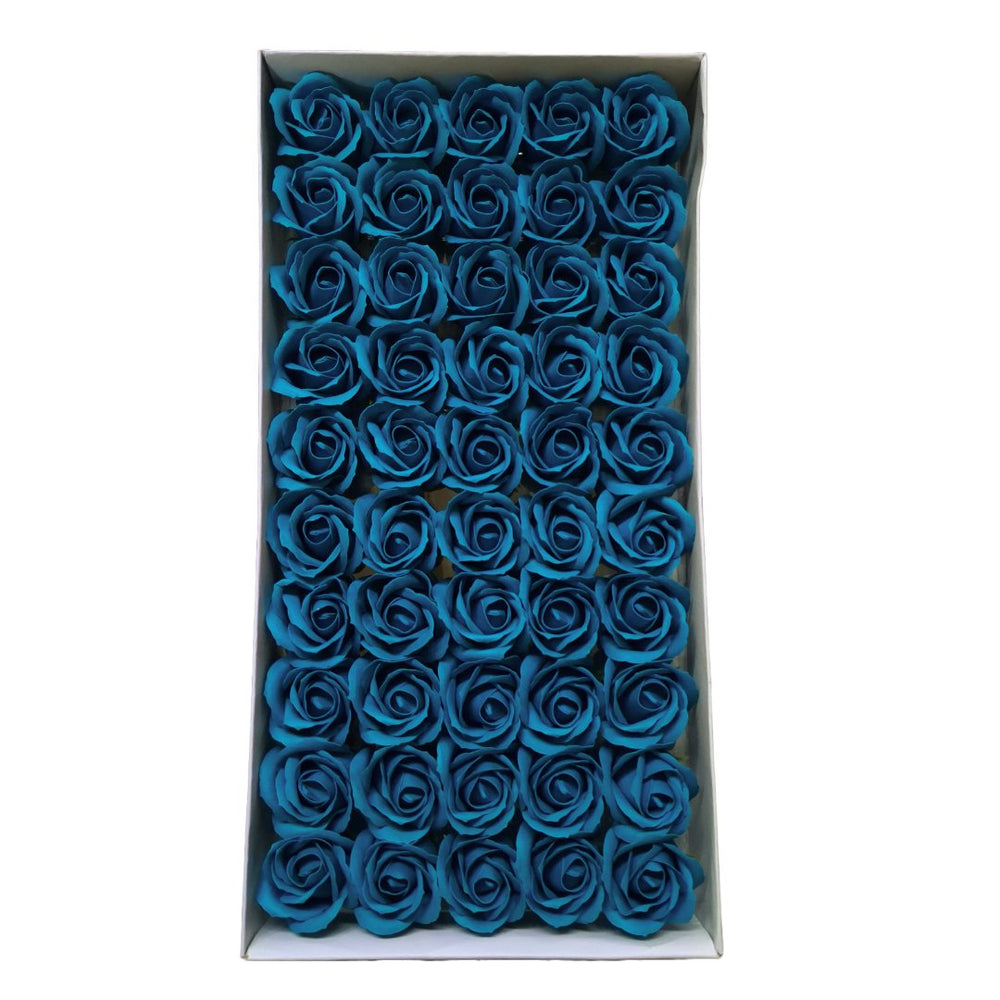 Set 50 de flori de sapun tip trandafiri, cu codita de plastic, NR. 78