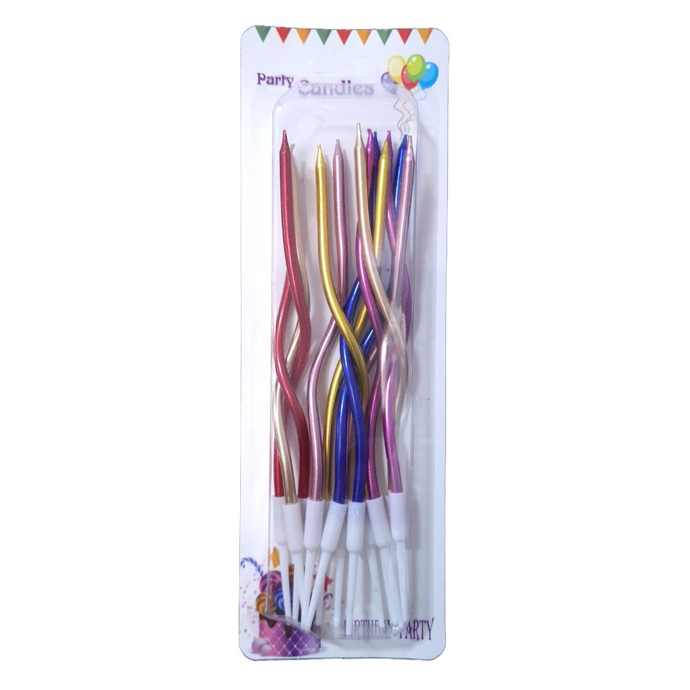 Set 12 lumânări multicolore pentru tort - ROC P104
