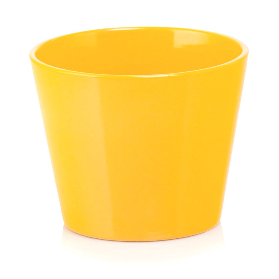 Ghiveci din ceramica, culoare galben - ROC GHIV 1