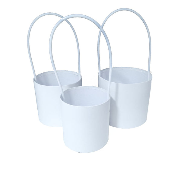Set 3 cutii cu mâner, culoare alb - ROC 5259