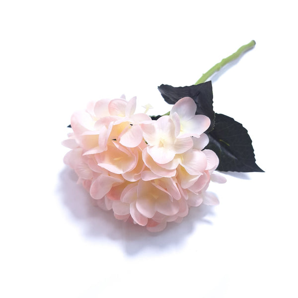 Hortensie artificiala din silicon, culoare roz pal