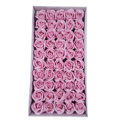 Set 50 trandafiri din săpun, culoare roz - NR. 41 - ROC M1