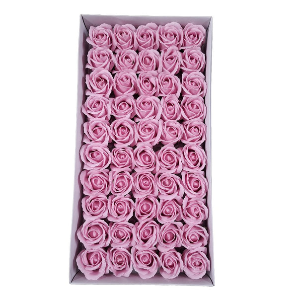 Set 50 trandafiri din săpun, culoare roz - NR. 41 - ROC M1