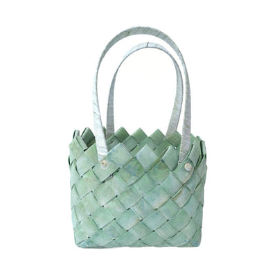 Cos impletit din fasii de bambus, culoare verde - ROC CO 48