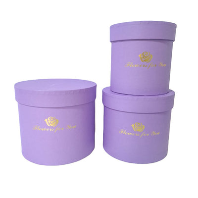 Set 3 cutii din carton, culoare lila - ROC 5283