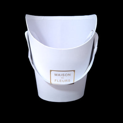 Cutie cu mâner "Maison des Fleurs", culoare alb - ROC 5816