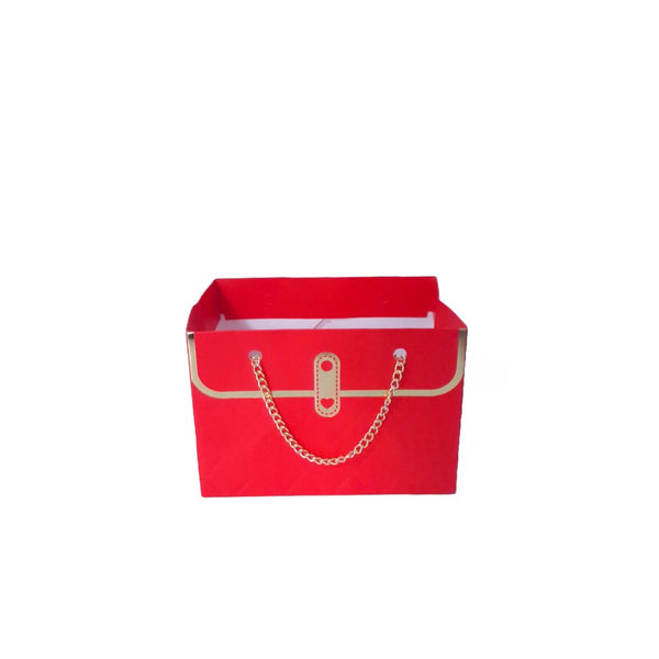 Set 10 pungi cu lanț, culoare roșu - ROC A212