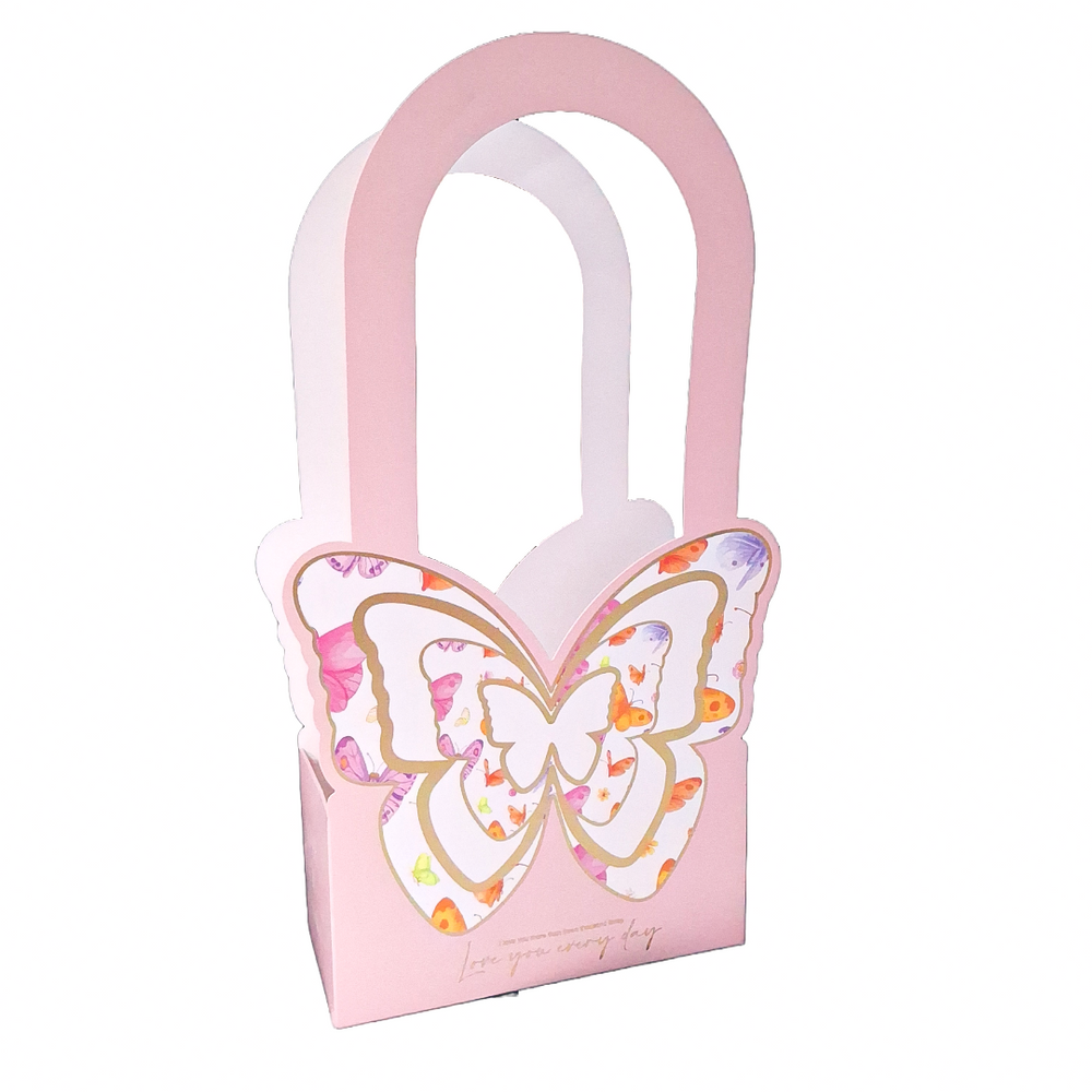 Set 10 cutii model fluture, culoare roz - ROC A220