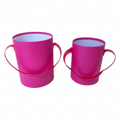 Set 2 cutii cu mâner, culoare ciclam - ROC 5281