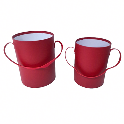 Set 2 cutii cu mâner, culoare roșu - ROC 5281