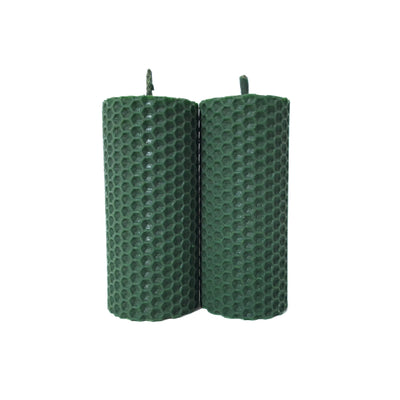 Set 2 lumanari fagure, culoare verde