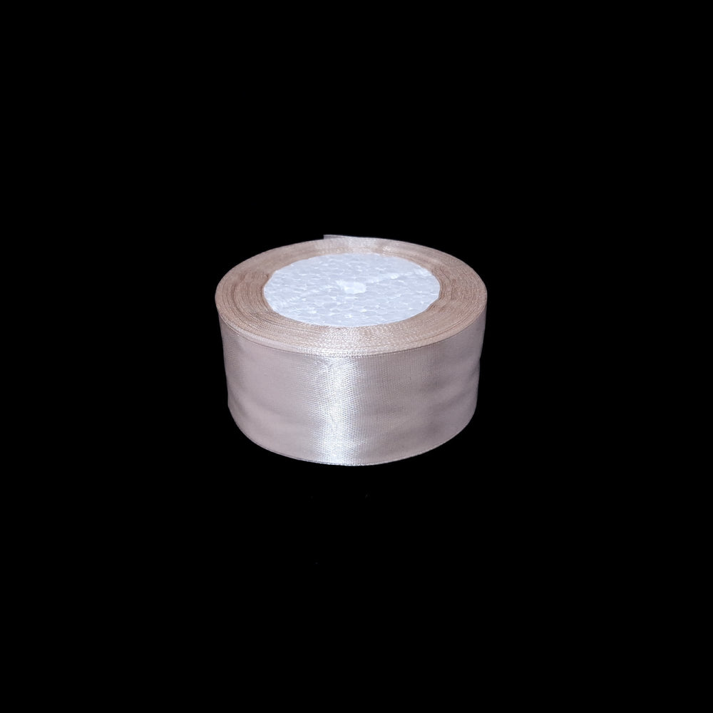 Rolă panglică satin, 4 cm, culoare bej NR. 6 - ROC 0811